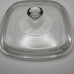 A7C 7" Vintage Pyrex Cover Glass Clear Square Lid A-7-C Replacement MINT! H11 Ⓥ